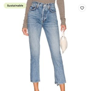 AGOLDE Riley High Rise Straight Crop Jeans